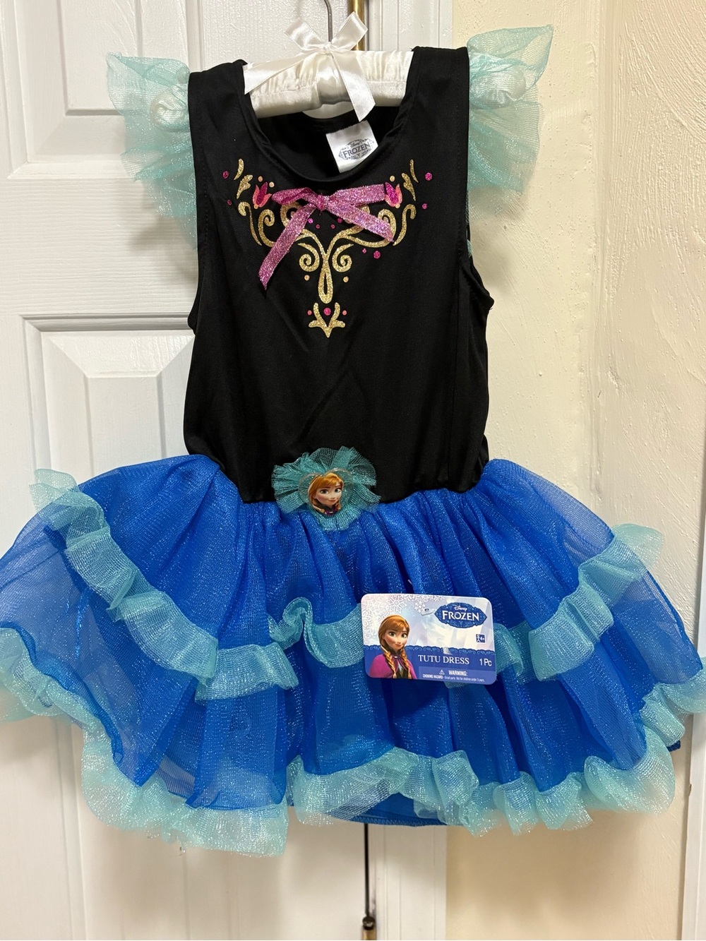 Disney Anna Black Bodice Blue & Aqua Tutu Dress